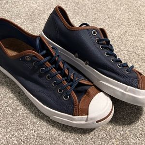 Converse men’s shoes navy blue leather 9